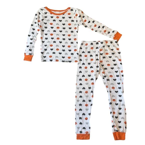 Celebrate! Other - Celebrate! Sleepwear Boy 6 White Graphic Print Pumpkin Cat Pajama Pants Contrast
